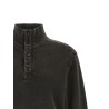 Buttoned turtleneck sweatshirt