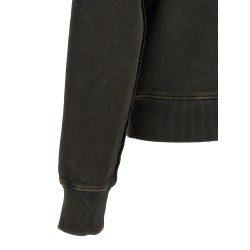 Buttoned turtleneck sweatshirt
