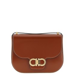 'Double Gancini' closure shoulder bag