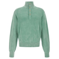 Buttoned turtleneck sweatshirt