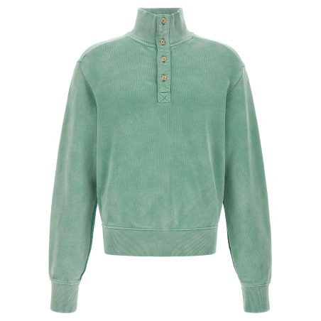 Buttoned turtleneck sweatshirt
