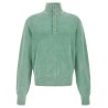 Buttoned turtleneck sweatshirt