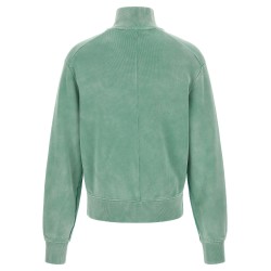 Buttoned turtleneck sweatshirt