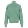 Buttoned turtleneck sweatshirt