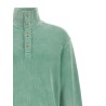 Buttoned turtleneck sweatshirt