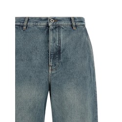 Leather pocket jeans