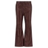 Flared leather-effect pants