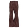 Flared leather-effect pants