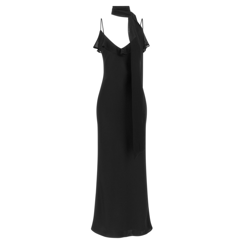 Slip dress with scarf