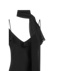 Slip dress with scarf
