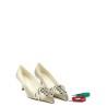 Leather pumps with laces