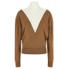 Sweater with perforated intarsia