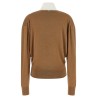 Sweater with perforated intarsia