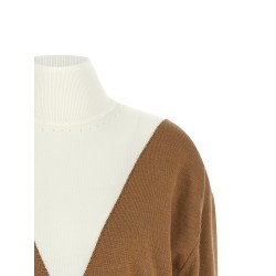 Sweater with perforated intarsia