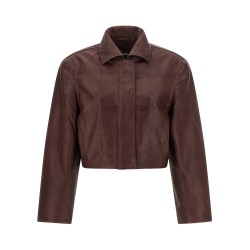 ' Boxy Square Leather' jacket