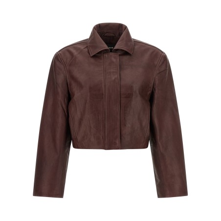 ' Boxy Square Leather' jacket