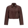 ' Boxy Square Leather' jacket