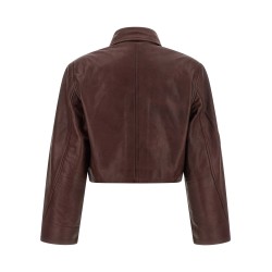 ' Boxy Square Leather' jacket