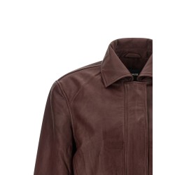' Boxy Square Leather' jacket