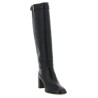High boots with buckle and logo
