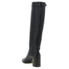High boots with buckle and logo