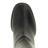 High boots with buckle and logo
