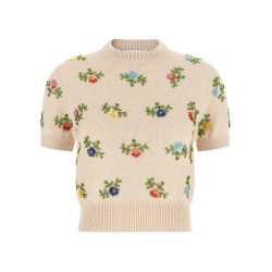 Sweater with beads embroidery