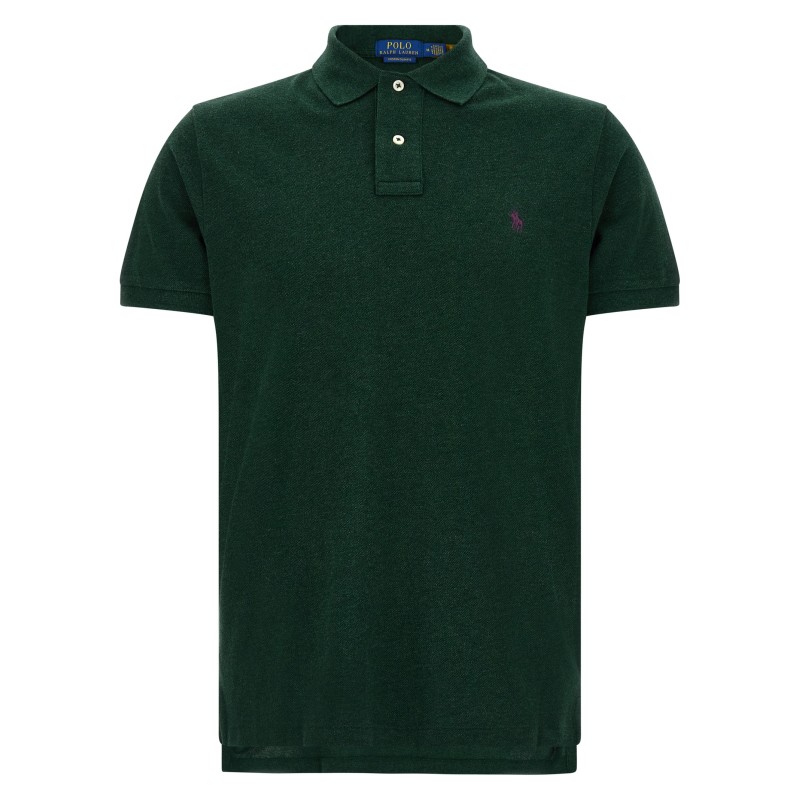 Cotton polo shirt with embroidered logo
