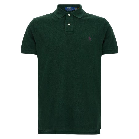 Cotton polo shirt with embroidered logo