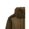 Bomber jacket with fur inserts