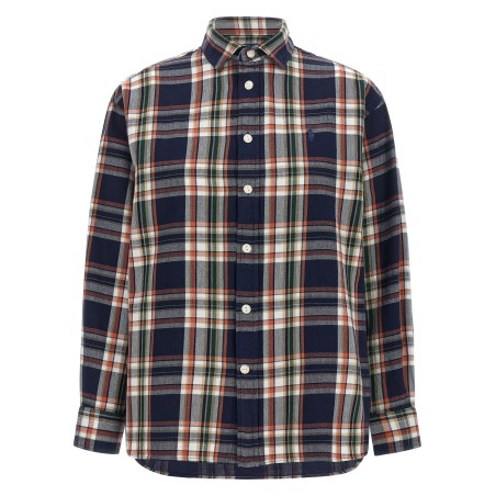 Checked Shirt with Embroidered Logo