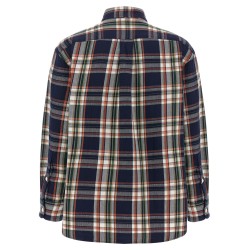 Checked Shirt with Embroidered Logo