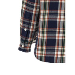 Checked Shirt with Embroidered Logo