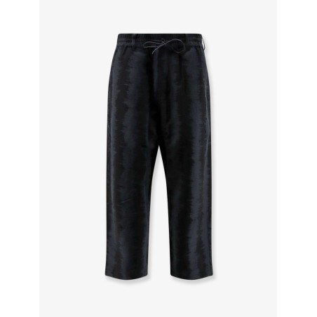 Oversize viscose, cotton and linen trousers