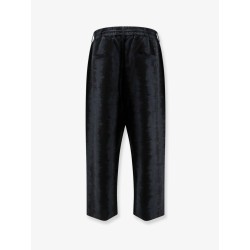 Oversize viscose, cotton and linen trousers