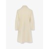 White wool crêpe coat