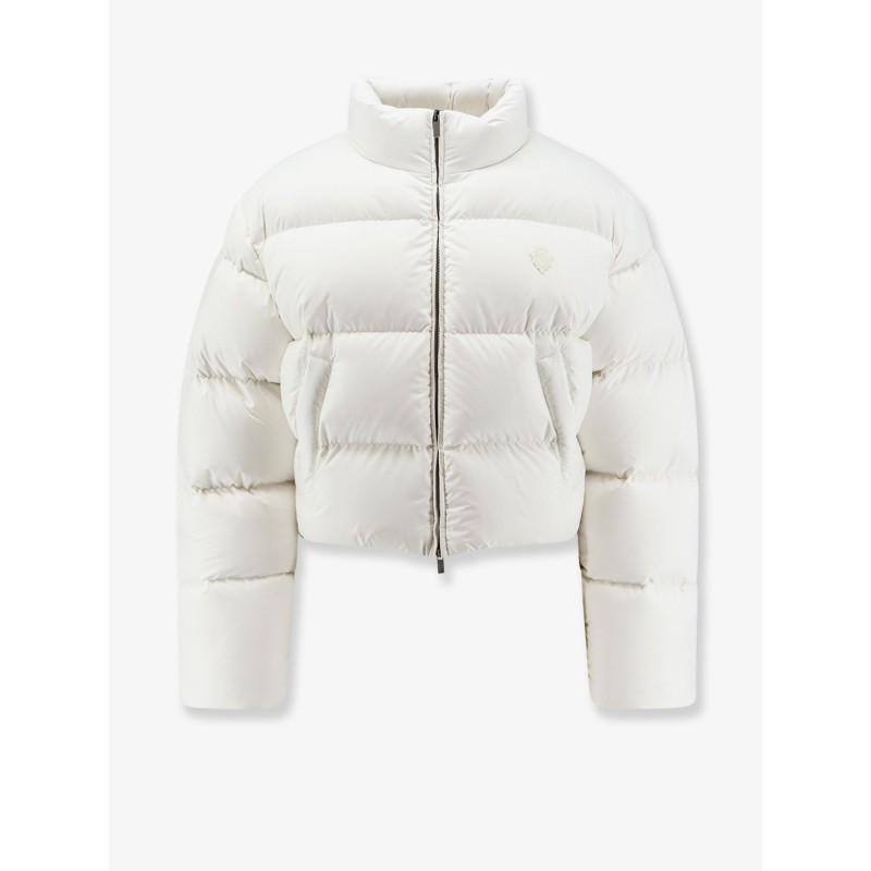 Crop Fit down jacket with crest
