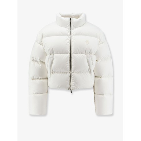 Crop Fit down jacket with crest