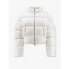 Crop Fit down jacket with crest