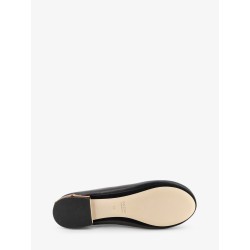 Leather and bamboo ballrinas