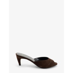 Suede Cave Mule Sandals