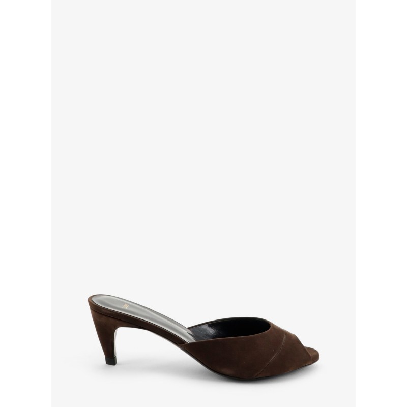 Suede Cave Mule Sandals