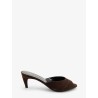 Suede Cave Mule Sandals