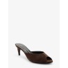 Suede Cave Mule Sandals