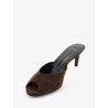 Suede Cave Mule Sandals