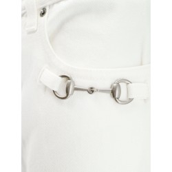 Cotton denim trousers with Hook