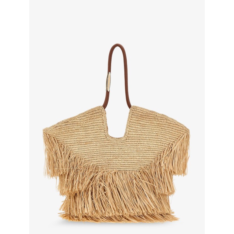 Goldentime raffia shoulder bag
