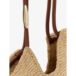 Goldentime raffia shoulder bag