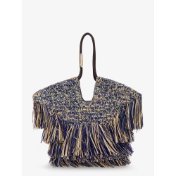 Goldentime raffia shoulder bag