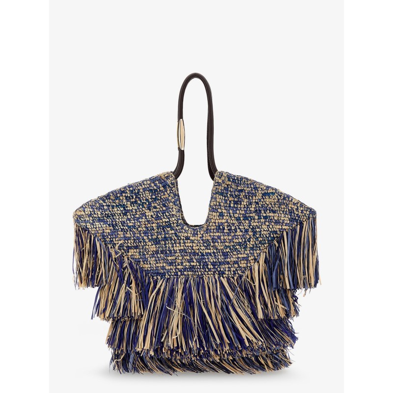 Goldentime raffia shoulder bag